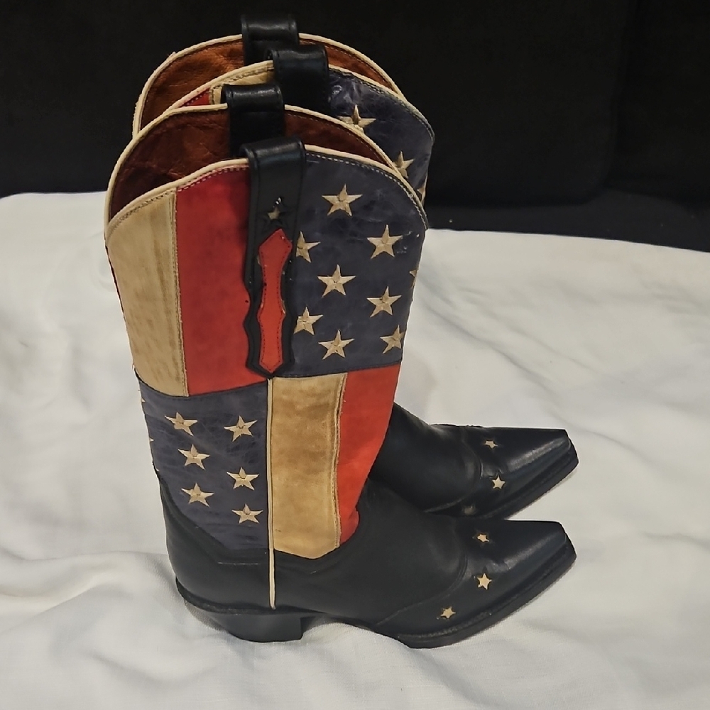 Patriotic Star Heeled Boots